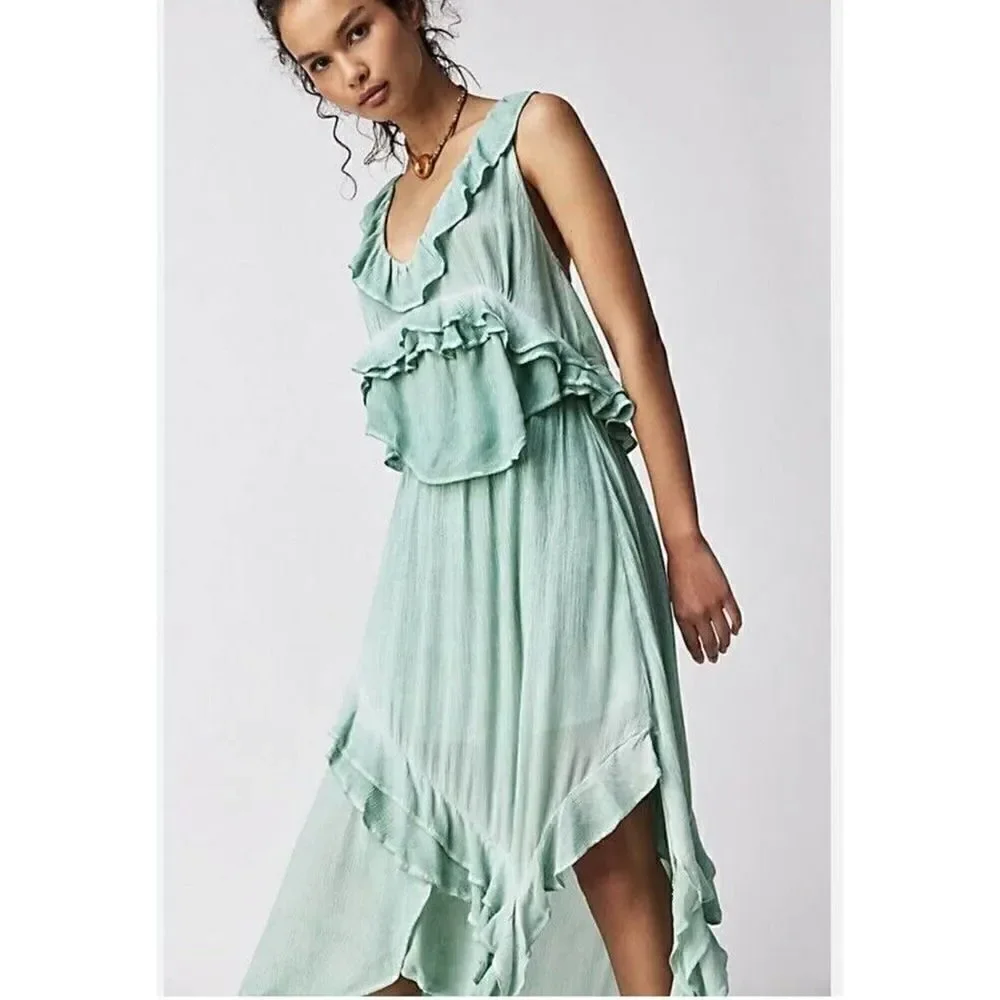 Free People If Only two piece skirt top set Harbor outfit dress Size M NWOT